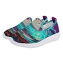 Tsunami Waves Ocean Sea Nautical Nature Water Painting Women s Slip On Sneakers View2