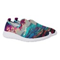 Tsunami Waves Ocean Sea Nautical Nature Water Painting Women s Slip On Sneakers View3