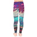 Tsunami Waves Ocean Sea Nautical Nature Water Painting Kids  Classic Winter Leggings View2