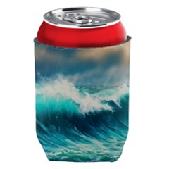 Waves Ocean Sea Tsunami Nautical Blue Can Holder by Jancukart