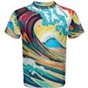 Waves Ocean Sea Tsunami Nautical 8 Men s Cotton Tee View1