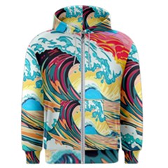 Waves Ocean Sea Tsunami Nautical 8 Men s Zipper Hoodie