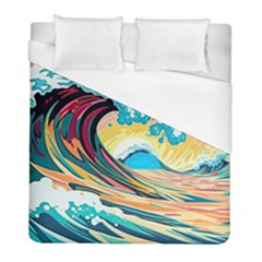 Waves Ocean Sea Tsunami Nautical 8 Duvet Cover (full/ Double Size) by Jancukart