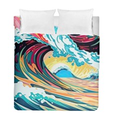 Waves Ocean Sea Tsunami Nautical 8 Duvet Cover Double Side (full/ Double Size) by Jancukart