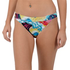 Waves Ocean Sea Tsunami Nautical 8 Band Bikini Bottoms