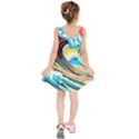 Waves Ocean Sea Tsunami Nautical 8 Kids  Sleeveless Dress View2