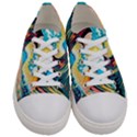 Waves Ocean Sea Tsunami Nautical 8 Men s Low Top Canvas Sneakers View1