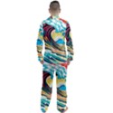 Waves Ocean Sea Tsunami Nautical 8 Men s Long Sleeve Satin Pajamas Set View2