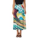 Waves Ocean Sea Tsunami Nautical 8 Classic Midi Chiffon Skirt View1