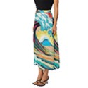 Waves Ocean Sea Tsunami Nautical 8 Classic Midi Chiffon Skirt View2