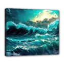 Tsunami Waves Ocean Sea Nautical Nature Water 5 Deluxe Canvas 24  x 20  (Stretched) View1