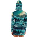 Tsunami Waves Ocean Sea Nautical Nature Water 5 Long Sleeve Hooded T-shirt View2