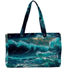 Tsunami Waves Ocean Sea Nautical Nature Water 5 Canvas Work Bag by Jancukart