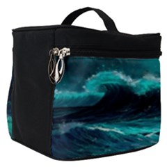 Tsunami Waves Ocean Sea Nautical Nature Water 5 Make Up Travel Bag (small) by Jancukart