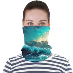 Tsunami Waves Ocean Sea Nautical Nature Water 5 Face Seamless Bandana (adult) by Jancukart