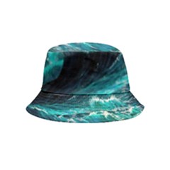 Tsunami Waves Ocean Sea Nautical Nature Water 5 Bucket Hat (kids) by Jancukart