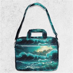 Tsunami Waves Ocean Sea Nautical Nature Water 5 Macbook Pro 13  Shoulder Laptop Bag  by Jancukart