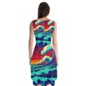 Tsunami Waves Ocean Sea Nautical Nature Water 9 Sleeveless Chiffon Dress   View2