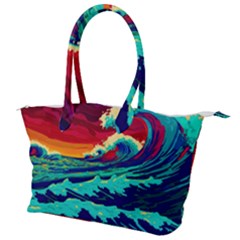 Tsunami Waves Ocean Sea Nautical Nature Water 9 Canvas Shoulder Bag