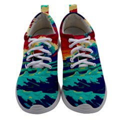 Tsunami Waves Ocean Sea Nautical Nature Water 9 Women Athletic Shoes by Jancukart