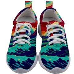 Tsunami Waves Ocean Sea Nautical Nature Water 9 Kids Athletic Shoes by Jancukart