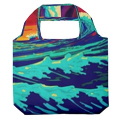 Tsunami Waves Ocean Sea Nautical Nature Water 9 Premium Foldable Grocery Recycle Bag by Jancukart