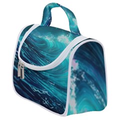 Tsunami Waves Ocean Sea Nautical Nature Water 7 Satchel Handbag by Jancukart