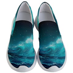 Tsunami Waves Ocean Sea Nautical Nature Water 7 Women s Lightweight Slip Ons by Jancukart