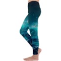 Tsunami Waves Ocean Sea Nautical Nature Water 7 Kids  Lightweight Velour Leggings View2