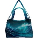 Tsunami Waves Ocean Sea Nautical Nature Water 7 Double Compartment Shoulder Bag View1