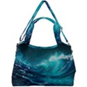 Tsunami Waves Ocean Sea Nautical Nature Water 7 Double Compartment Shoulder Bag View2