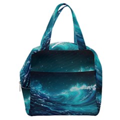 Tsunami Waves Ocean Sea Nautical Nature Water 7 Boxy Hand Bag by Jancukart