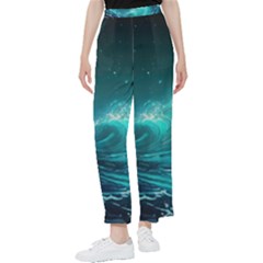 Tsunami Waves Ocean Sea Nautical Nature Water 7 Women s Pants  by Jancukart