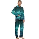 Tsunami Waves Ocean Sea Nautical Nature Water 7 Men s Long Sleeve Velvet Pocket Pajamas Set View2