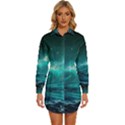 Tsunami Waves Ocean Sea Nautical Nature Water 7 Womens Long Sleeve Shirt Dress View1