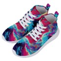 Tsunami Waves Ocean Sea Nautical Nature Water Blue Pink Women s Lightweight High Top Sneakers View2