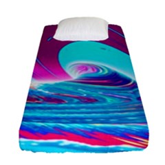 Tsunami Waves Ocean Sea Nautical Nature Water 3 Fitted Sheet (single Size) by Jancukart