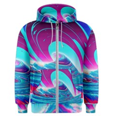 Tsunami Waves Ocean Sea Nautical Nature Water 3 Men s Zipper Hoodie