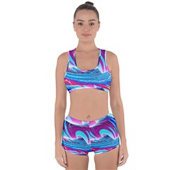 Tsunami Waves Ocean Sea Nautical Nature Water 3 Racerback Boyleg Bikini Set by Jancukart