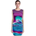 Tsunami Waves Ocean Sea Nautical Nature Water 3 Sleeveless Velvet Midi Dress View1