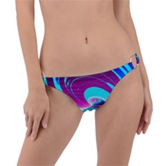 Tsunami Waves Ocean Sea Nautical Nature Water 3 Ring Detail Bikini Bottoms