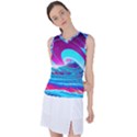 Tsunami Waves Ocean Sea Nautical Nature Water 3 Women s Sleeveless Sports Top View1