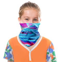 Tsunami Waves Ocean Sea Nautical Nature Water 3 Face Covering Bandana (kids) by Jancukart