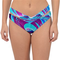 Tsunami Waves Ocean Sea Nautical Nature Water 3 Double Strap Halter Bikini Bottoms by Jancukart