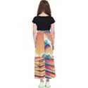 Waves Ocean Sea Tsunami Nautical 6 Kids  Flared Maxi Skirt View2