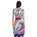 Tsunami Waves Ocean Sea Nautical Nature Water 2 Sleeveless Chiffon Dress   View2