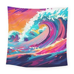 Tsunami Waves Ocean Sea Nautical Nature Water 2 Square Tapestry (large) by Jancukart