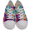 Tsunami Waves Ocean Sea Nautical Nature Water 2 Women s Low Top Canvas Sneakers View1