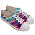 Tsunami Waves Ocean Sea Nautical Nature Water 2 Women s Low Top Canvas Sneakers View3