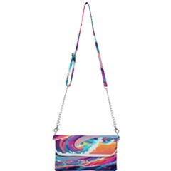 Tsunami Waves Ocean Sea Nautical Nature Water 2 Mini Crossbody Handbag